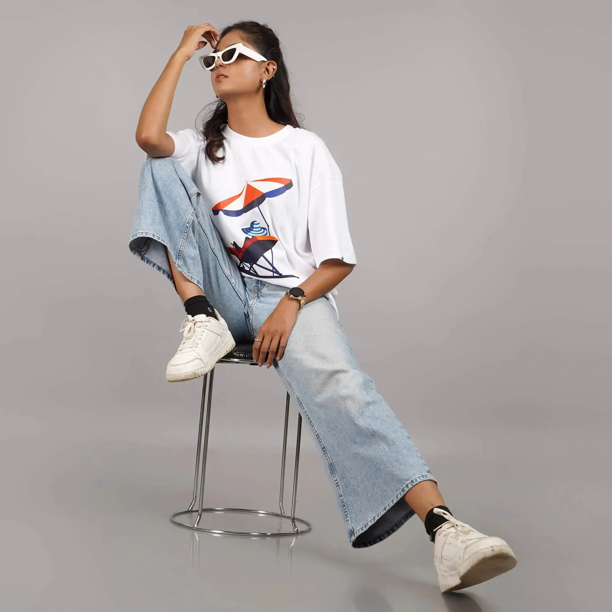 Sun Beach Oversized T-Shirt sold by Ceazur product image thumbnail 3