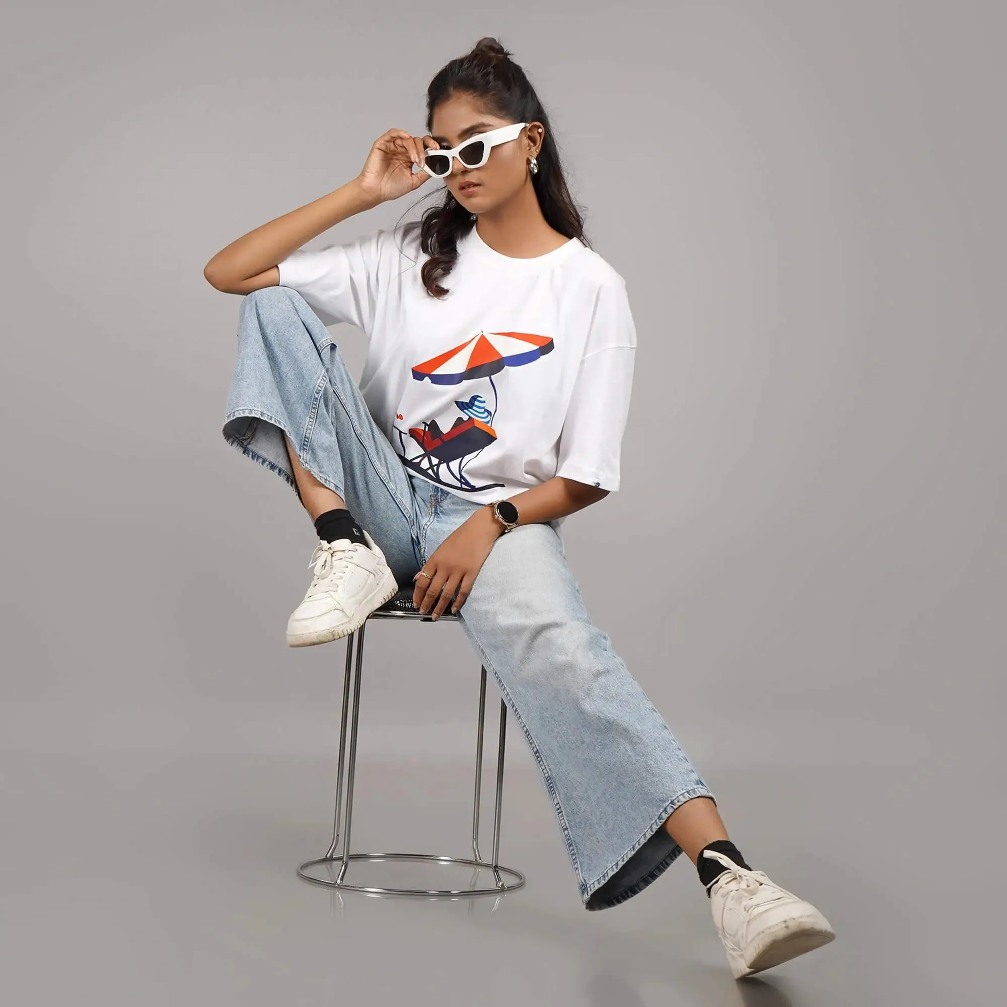 Sun Beach Oversized T-Shirt sold by Ceazur product image thumbnail 4