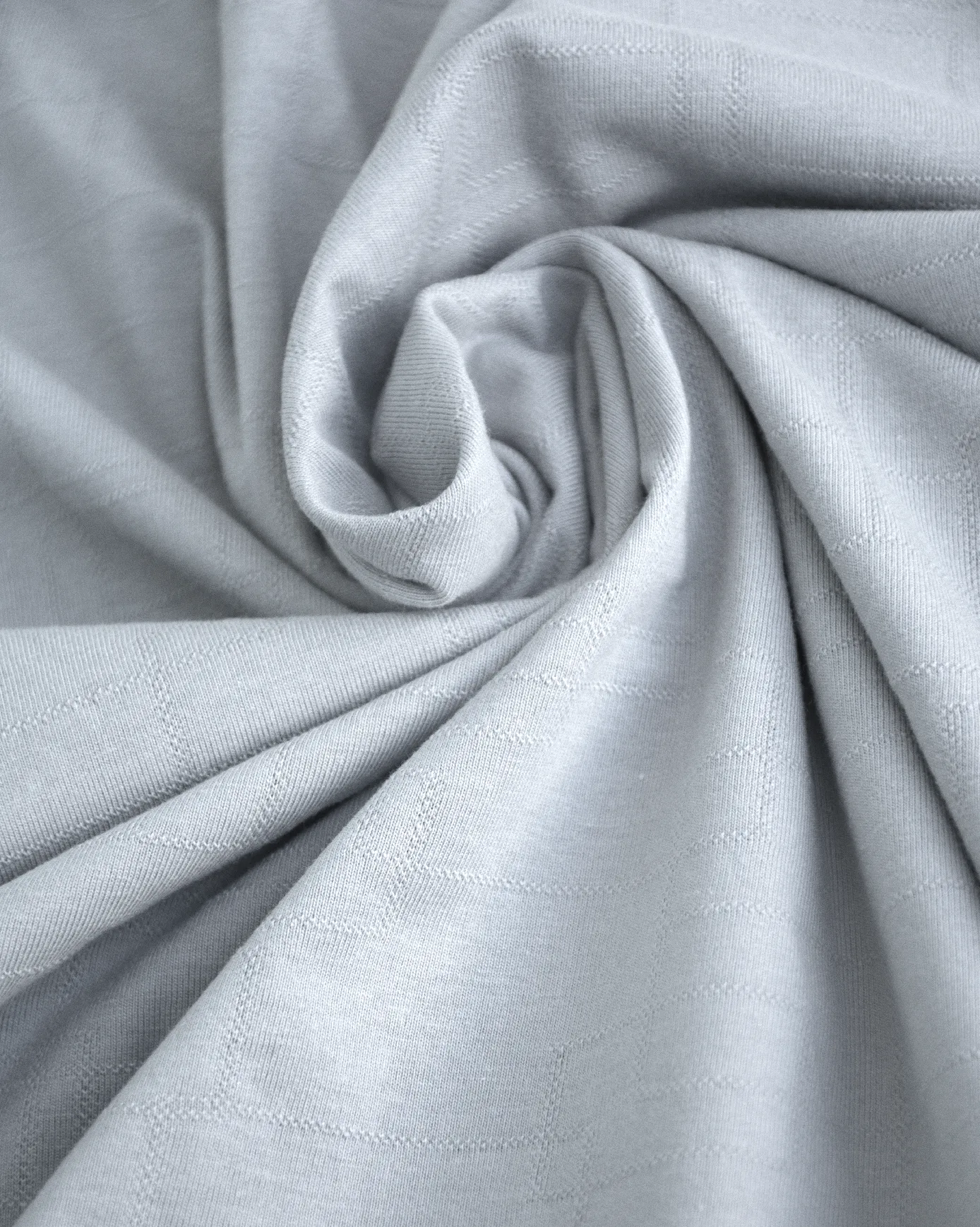 Gray Jacquard-Knit Polo T-Shirt With Zip sold by Ceazur product image thumbnail 3