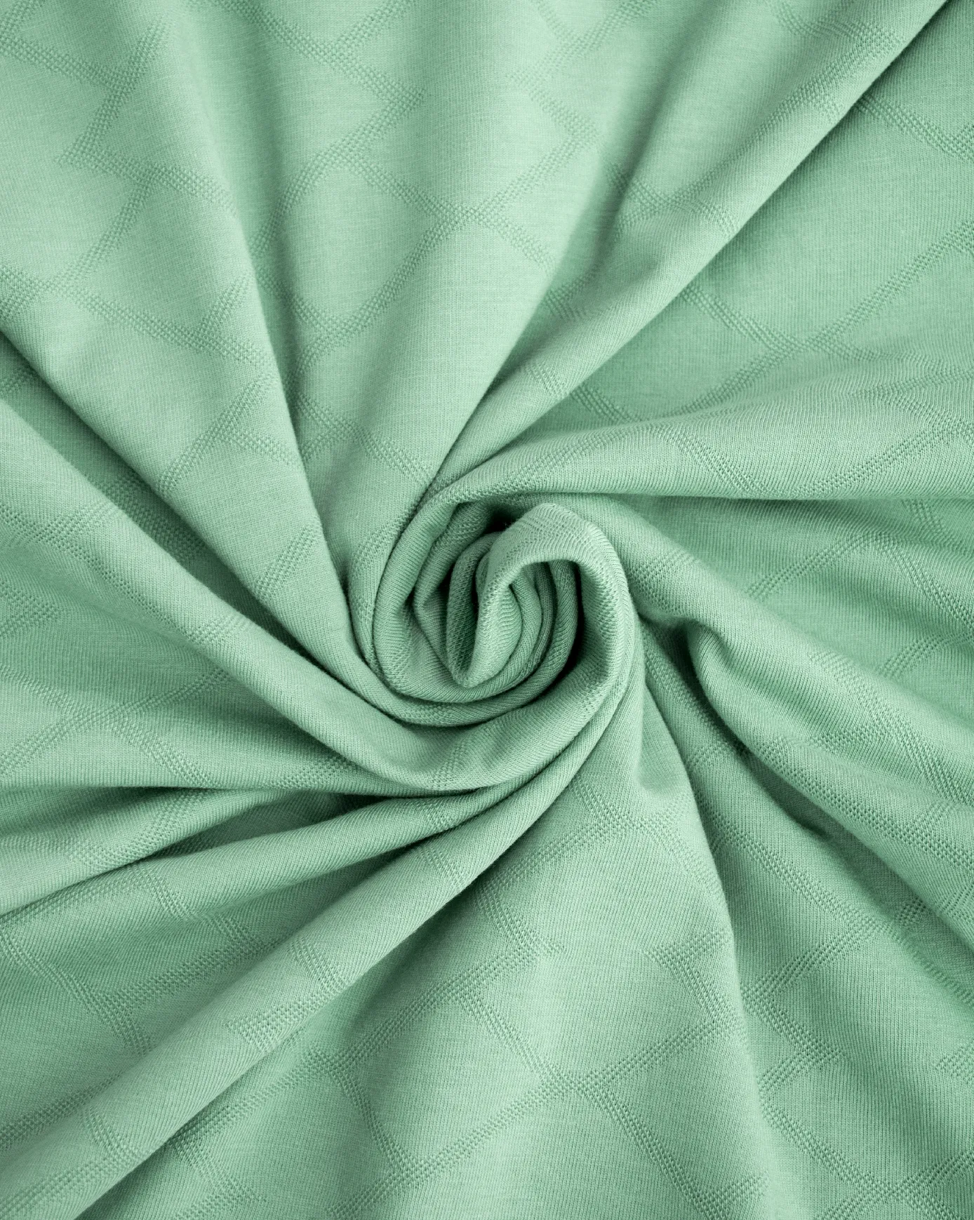 Mint Green Jacquard-Knit Polo T-Shirt With Button sold by Ceazur product image thumbnail 3