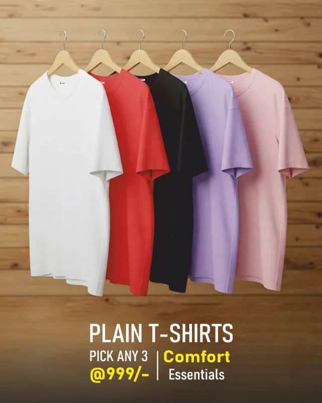 Pick Any 3 - Solid Oversized T-Shirts sold by Ceazur