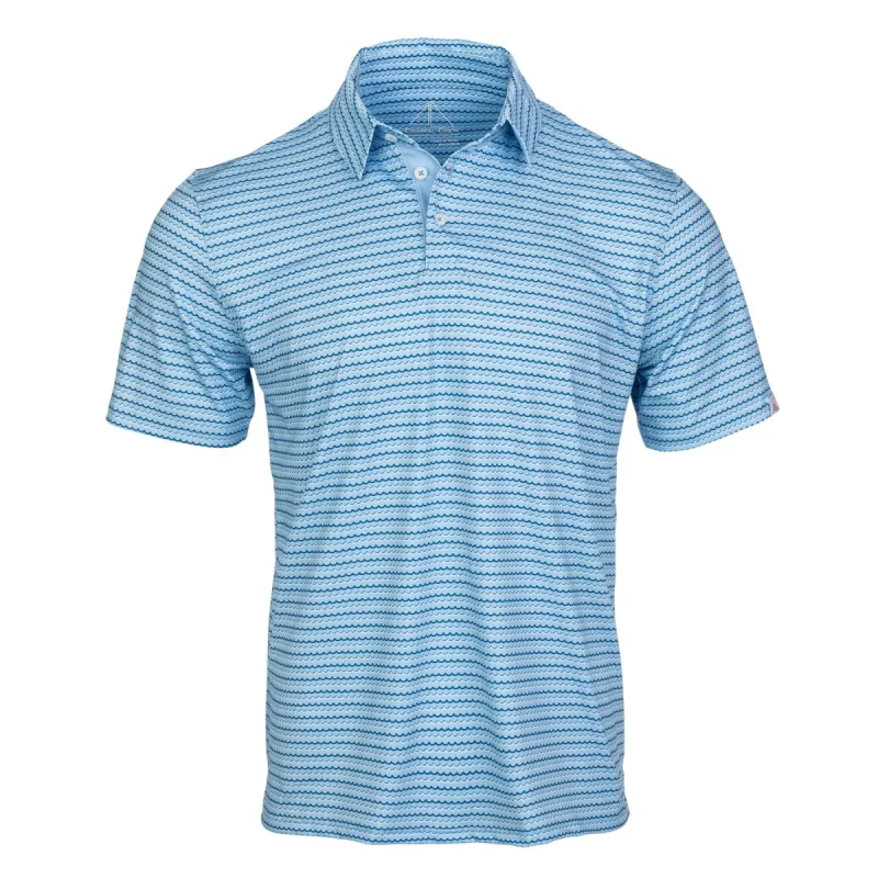 "Waveland" Performance Golf Polo sold by Coastal Crew