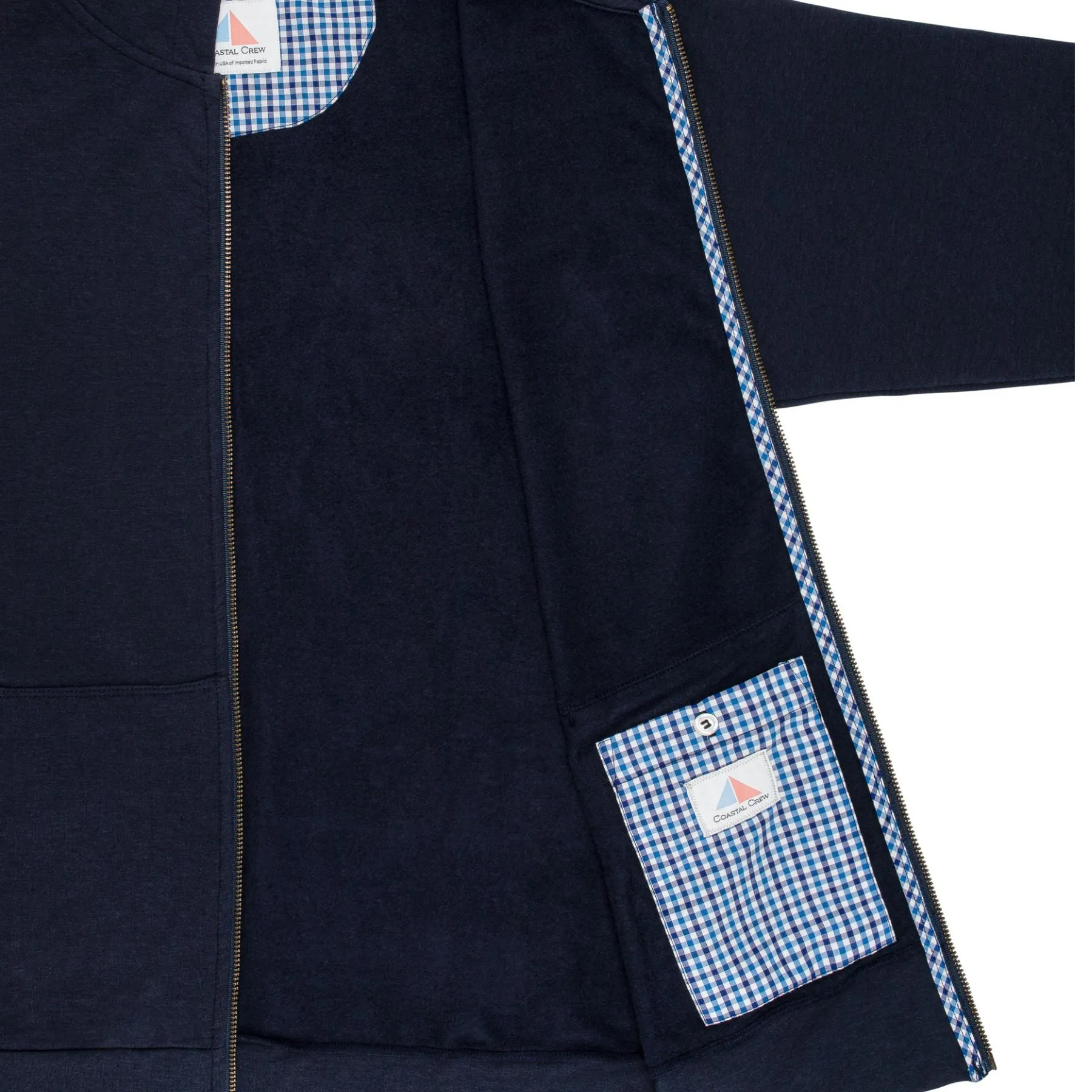 Nantucket Full Zip Deckhand Hoodie - Navy sold by Coastal Crew product image thumbnail 4