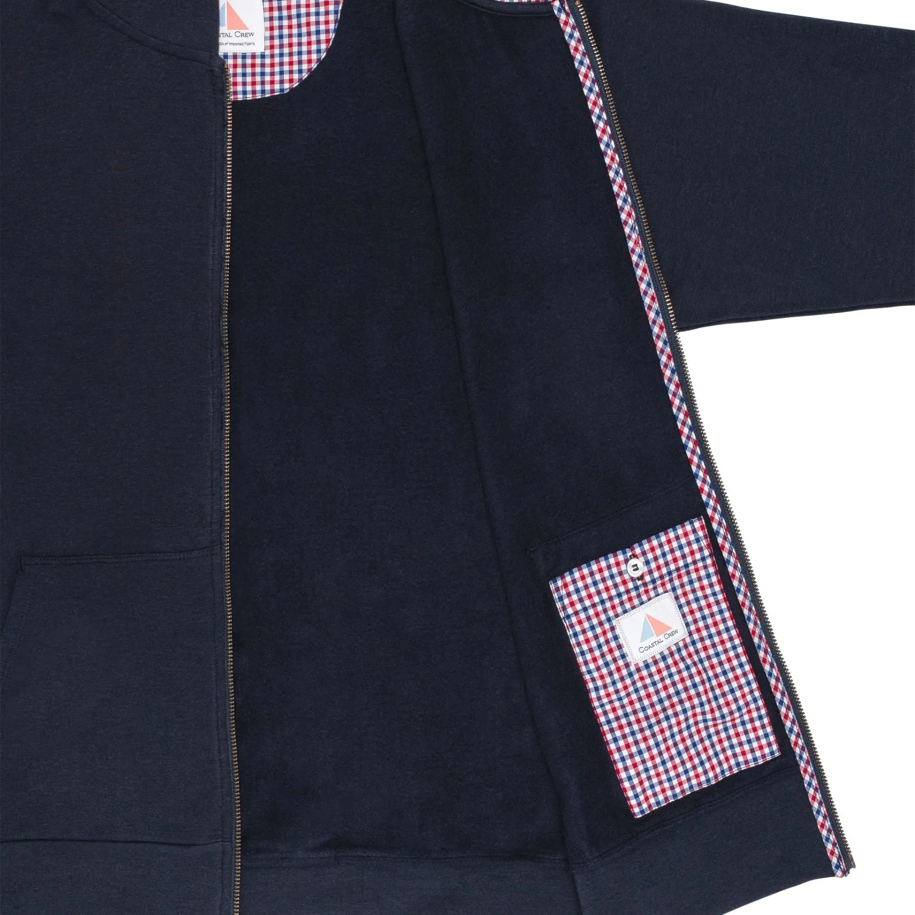 Cape Cod Full Zip Deckhand Hoodie - Navy sold by Coastal Crew product image thumbnail 4