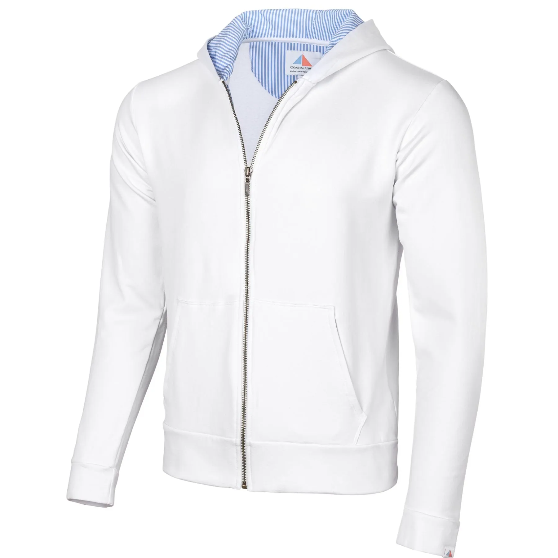 Charleston Full Zip Deckhand Hoodie - White sold by Coastal Crew product image thumbnail 3