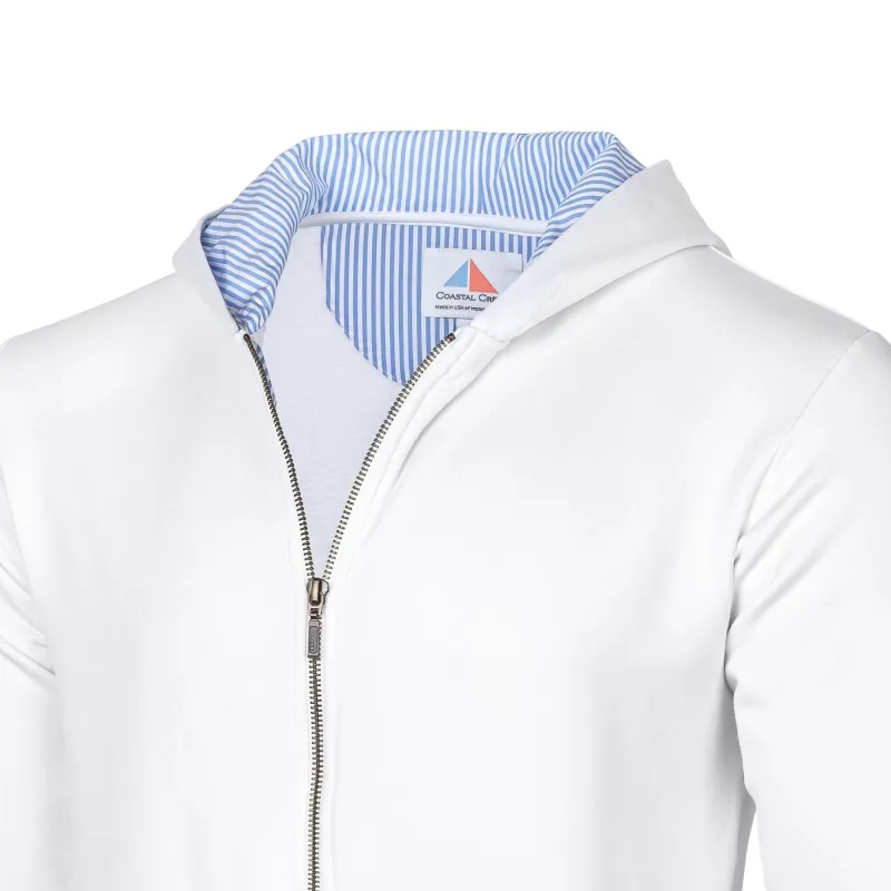 Charleston Full Zip Deckhand Hoodie - White sold by Coastal Crew