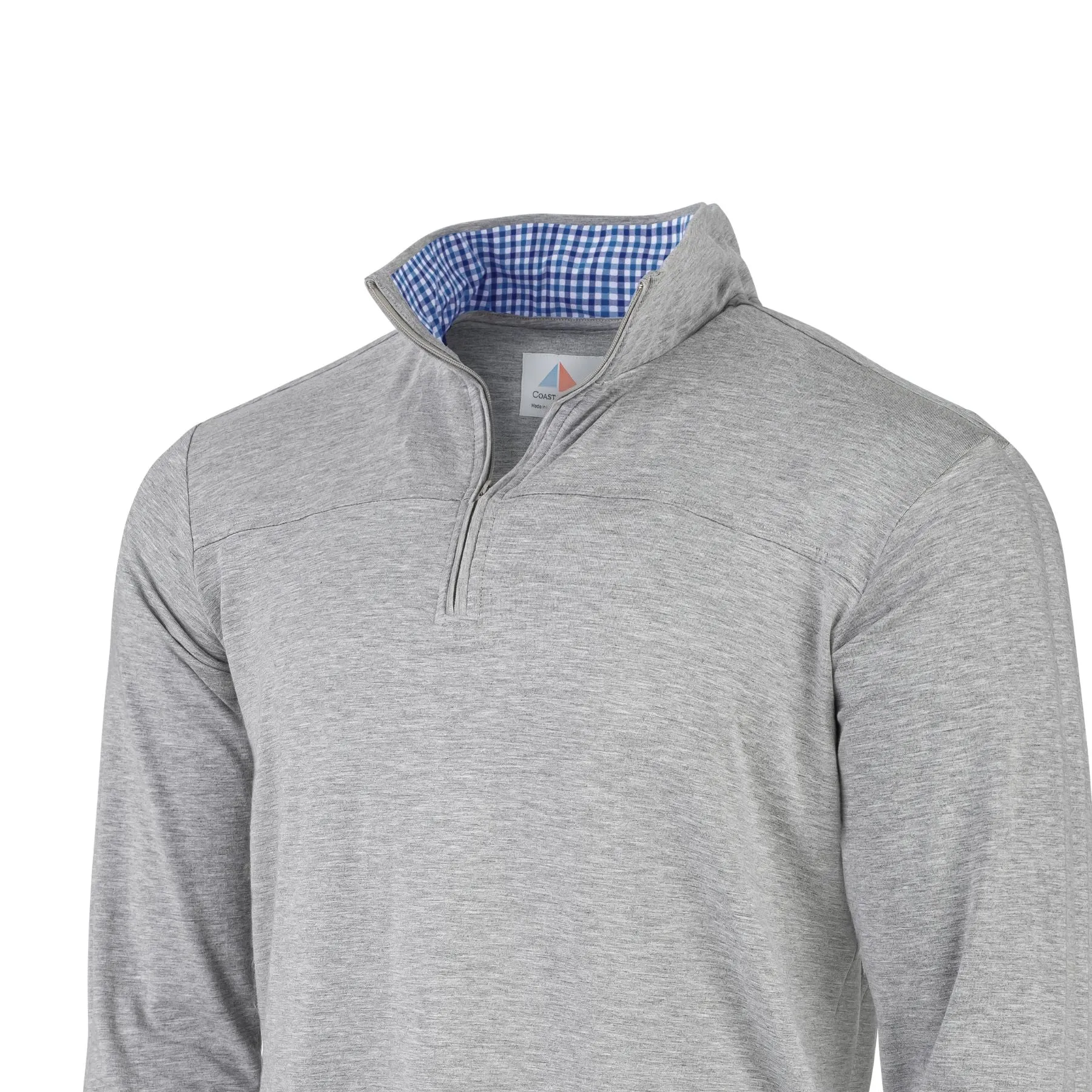 Nantucket Deckhand Quarter Zip - Athletic Grey sold by Coastal Crew