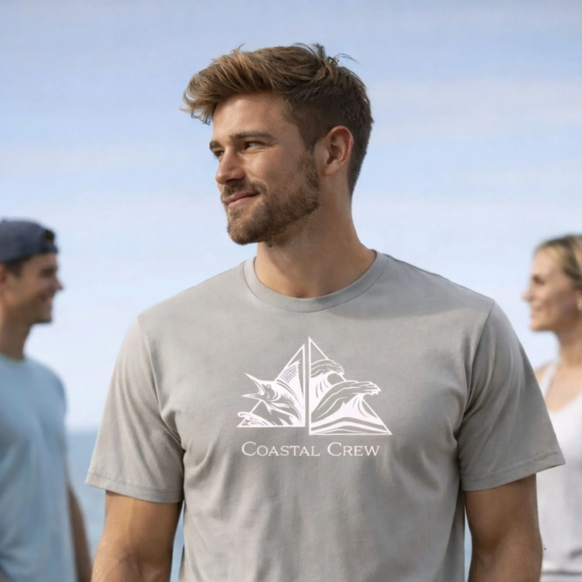 "High Tide" T-Shirt - Grey sold by Coastal Crew product image thumbnail 3