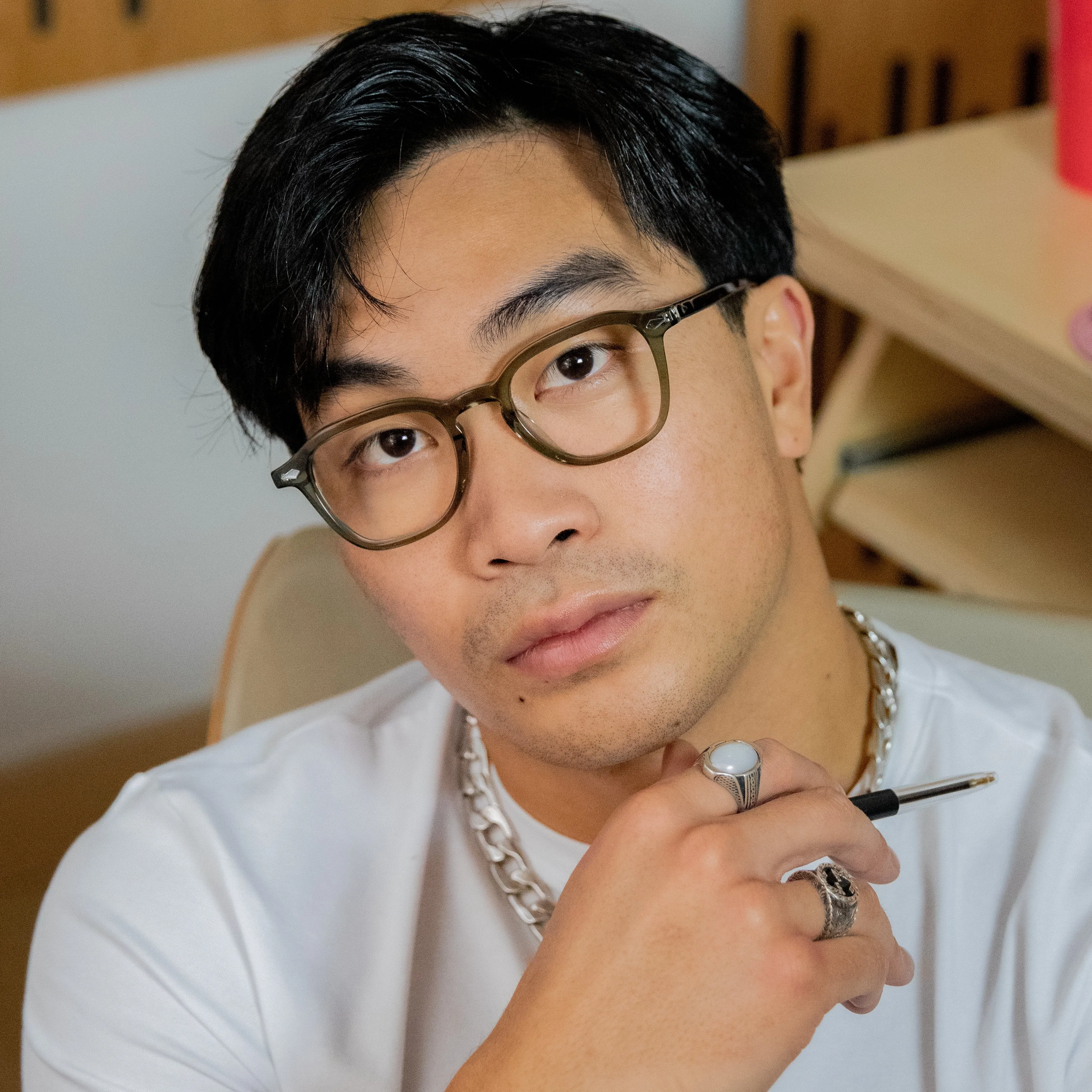 Corlys.V Olive - Blue Light sold by Le Petit Lunetier product image thumbnail 3