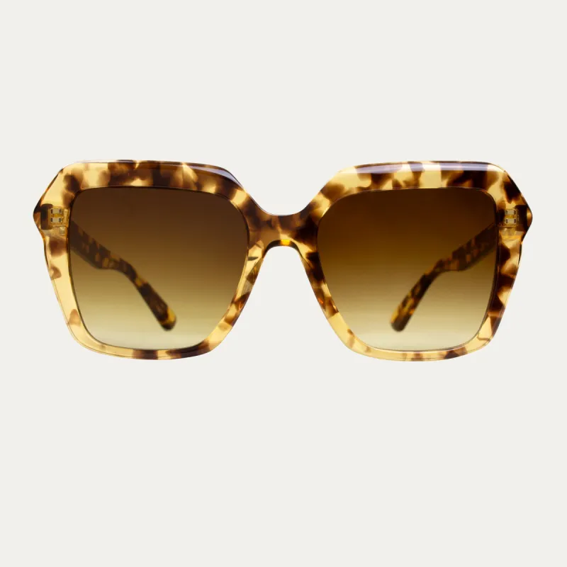 Aida.H White / Havana - Sunglasses sold by Le Petit Lunetier