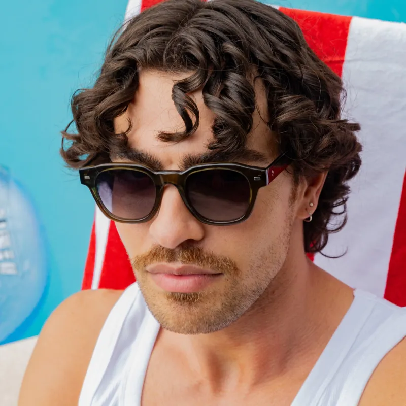 Jerry.S Gray Green - Sunglasses sold by Le Petit Lunetier