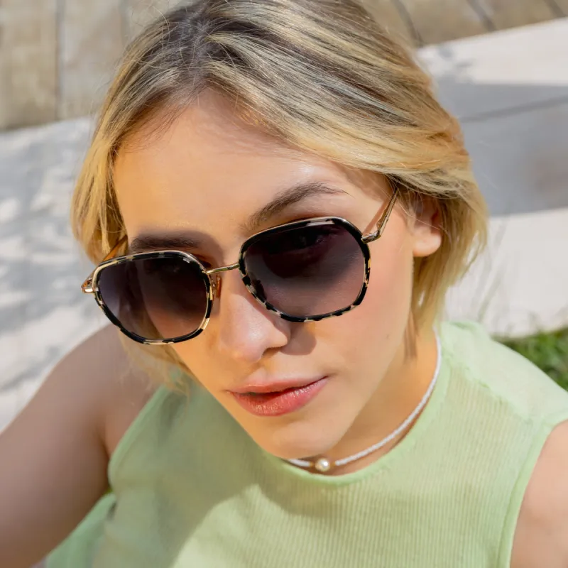 Nora.A Black / Havana - Sunglasses sold by Le Petit Lunetier