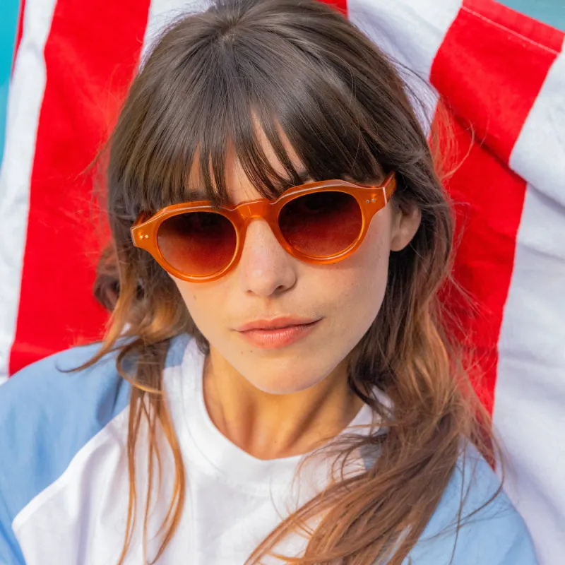 Grace.B Orange - Sunglasses sold by Le Petit Lunetier