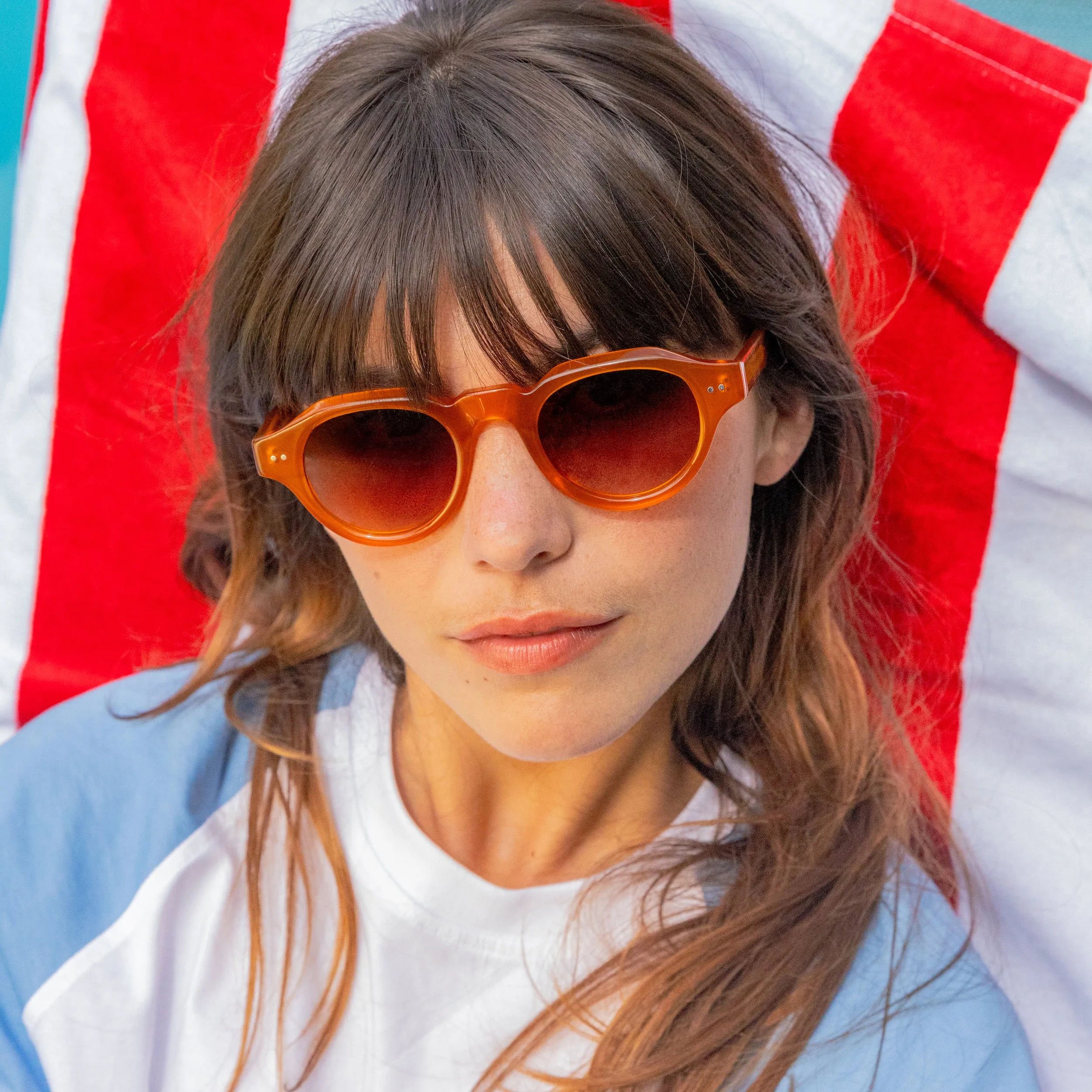 Grace.B Orange - Sunglasses sold by Le Petit Lunetier