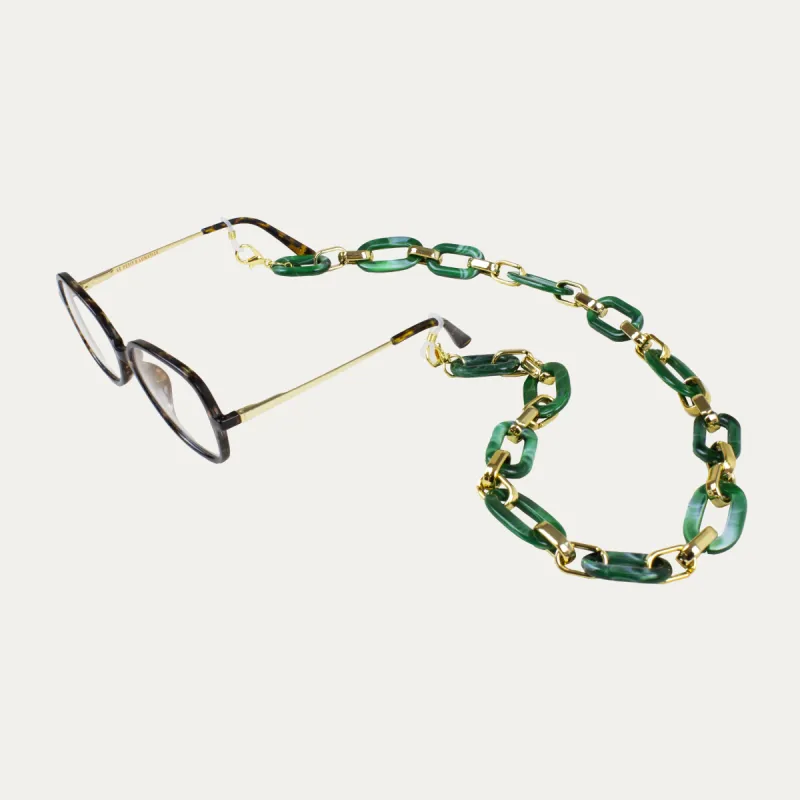 The Robin chain - Green Brown / Havana sold by Le Petit Lunetier