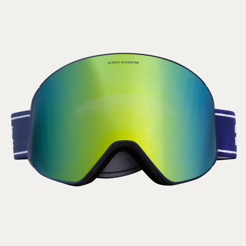 Avoriaz Blue Glass Gold Ski Mask sold by Le Petit Lunetier