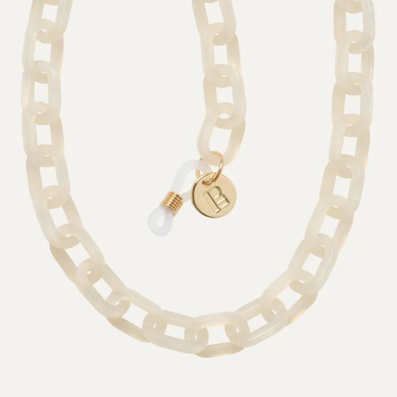 Mother of pearl acetate chain sold by Le Petit Lunetier