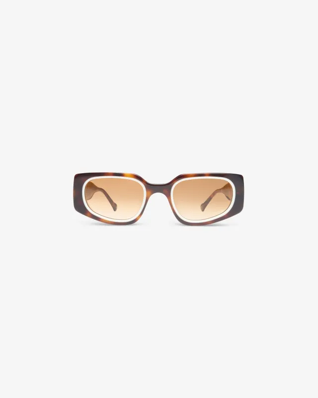 Jazmine Brown / Havana and Cream - Sunglasses sold by Le Petit Lunetier