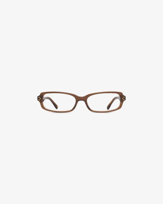 Diana Marron Transparent - Blue Light made by Le Petit Lunetier