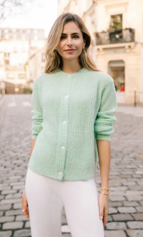 Bianca Boucle Cashmere Cardigan sold by Ravella