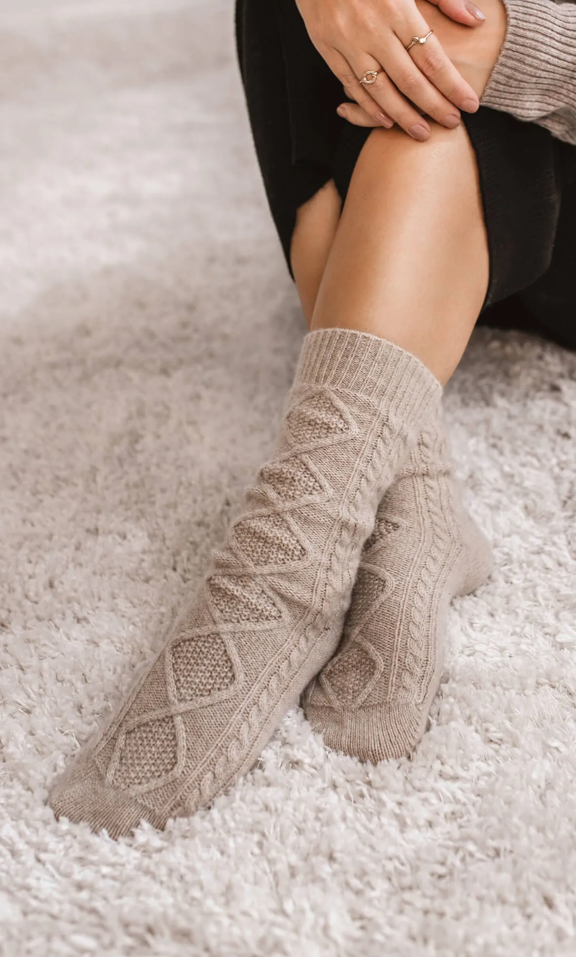 Diamond Cashmere Socks sold by Ravella product image thumbnail 2