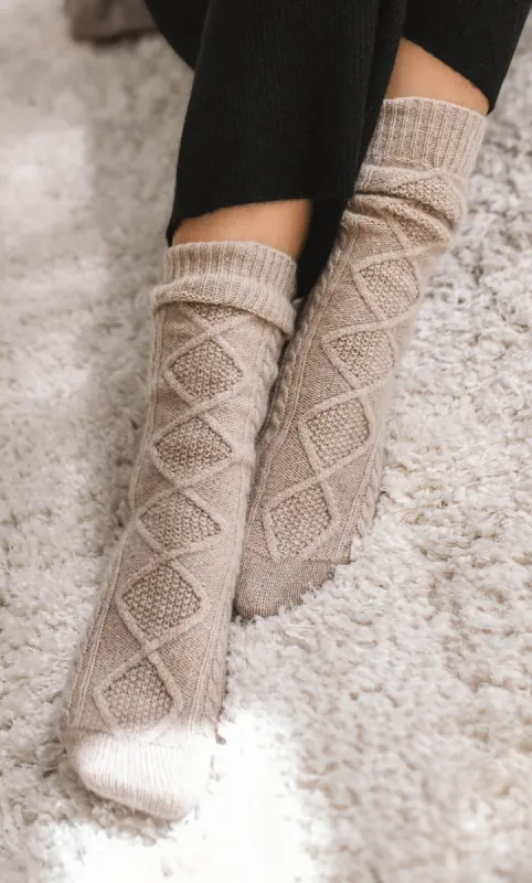 Diamond Cashmere Socks sold by Ravella