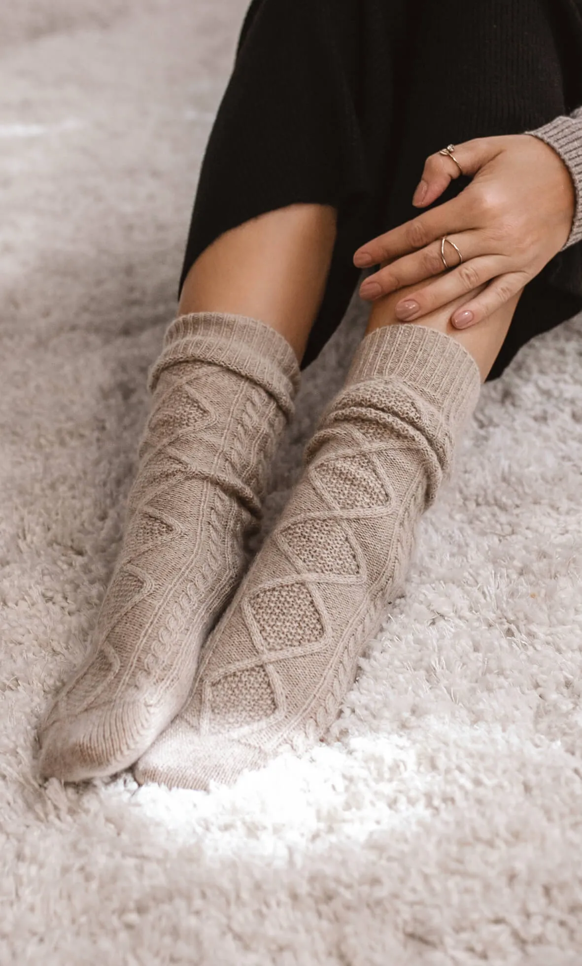 Diamond Cashmere Socks sold by Ravella product image thumbnail 3