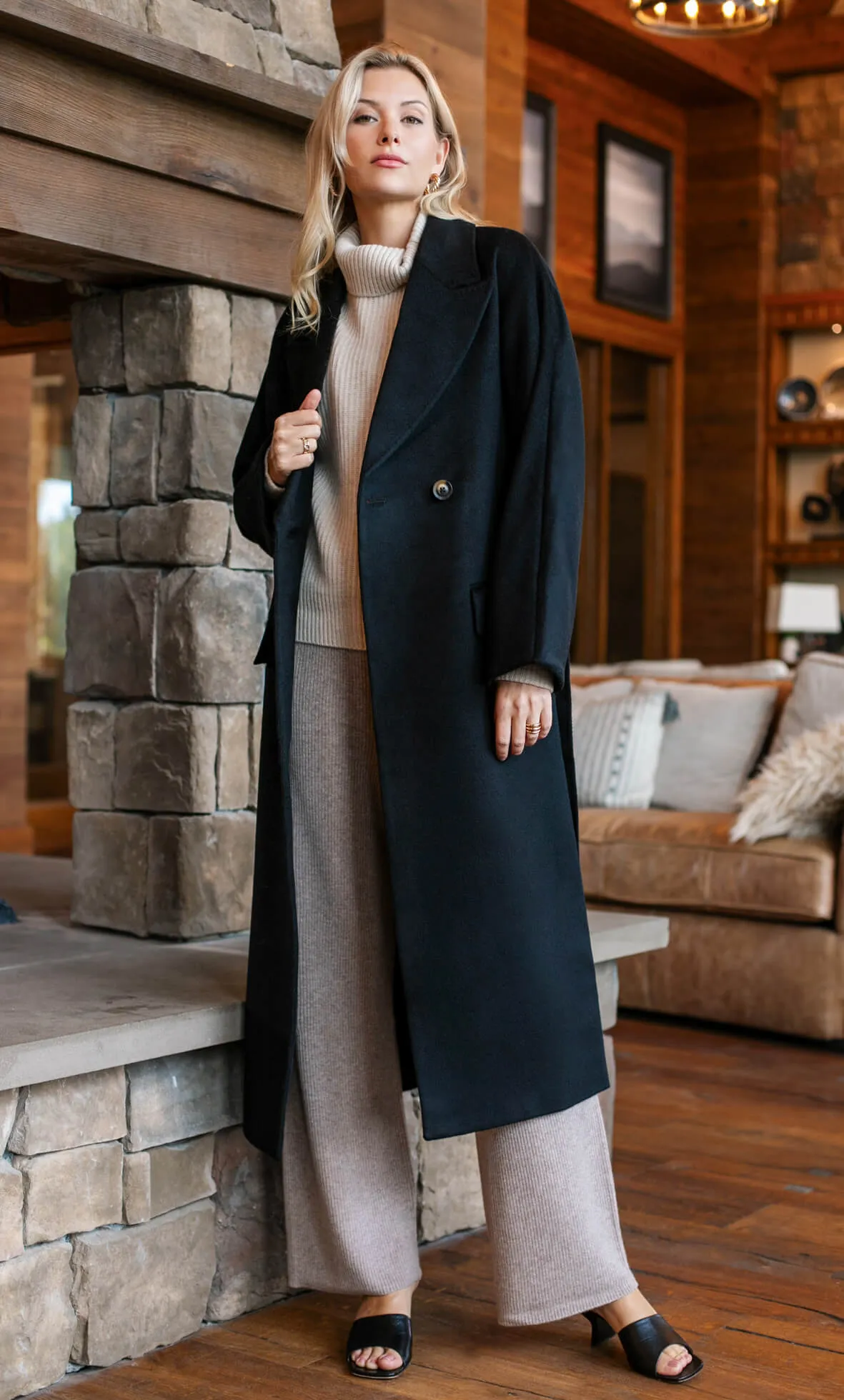 Raphaella Double-Breasted Cashmere Coat sold by Ravella product image thumbnail 4