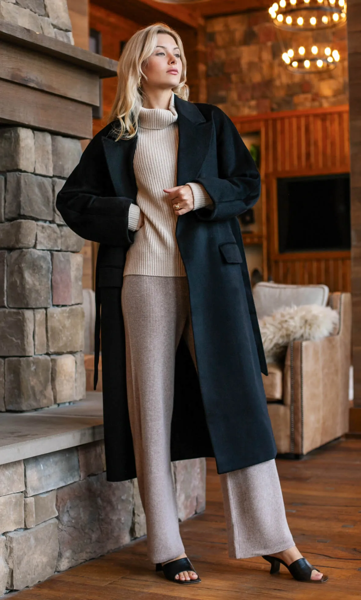 Raphaella Double-Breasted Cashmere Coat sold by Ravella product image thumbnail 3