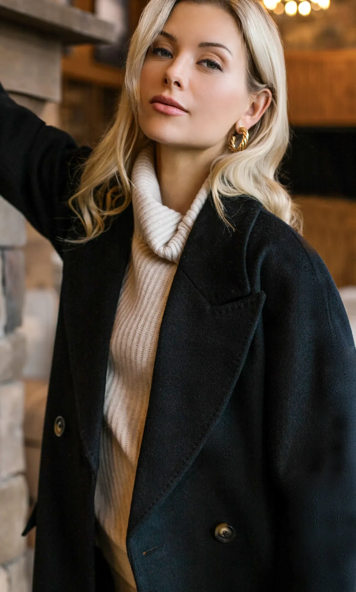 Raphaella Double-Breasted Cashmere Coat sold by Ravella product image thumbnail 5