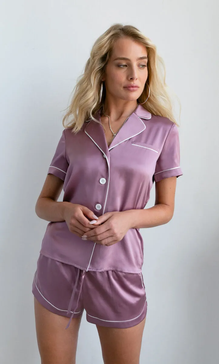 Amore Silk Pajamas - Shorts sold by Ravella product image thumbnail 4