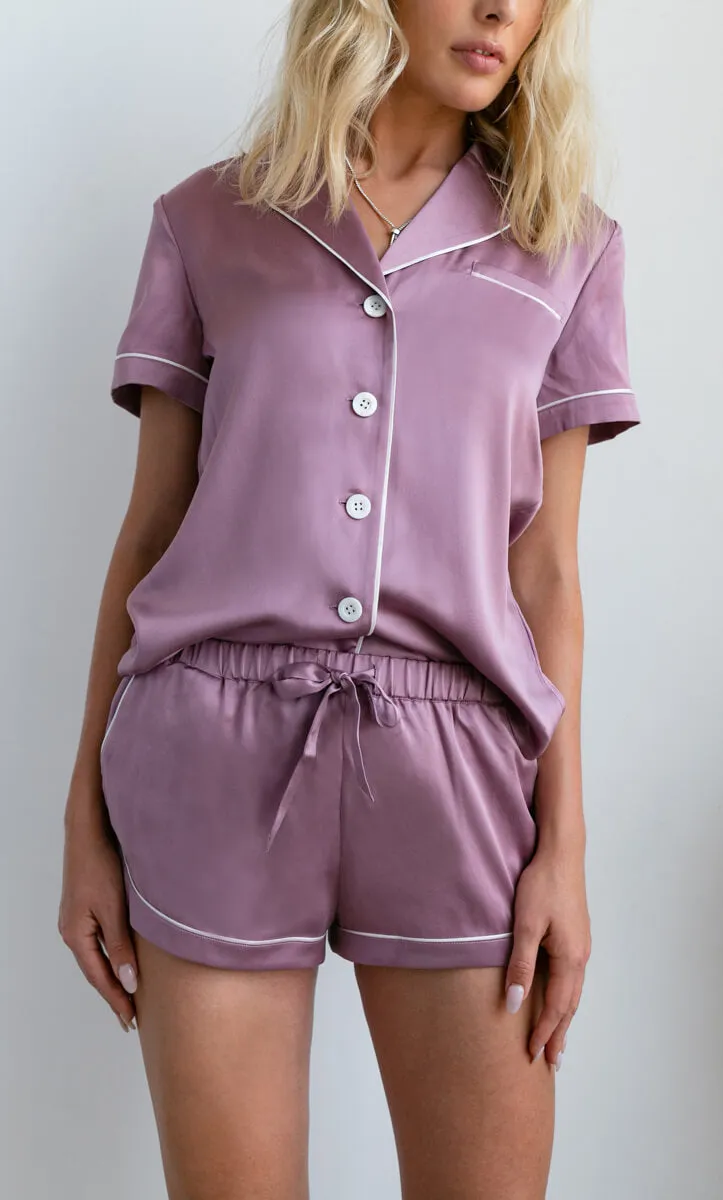 Amore Silk Pajamas - Shorts sold by Ravella product image thumbnail 3