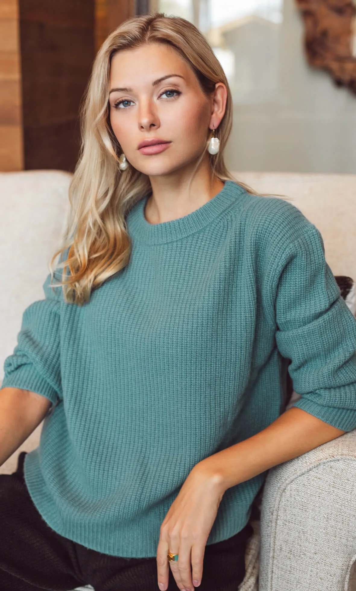 Lombardia Cashmere Fisherman Sweater sold by Ravella