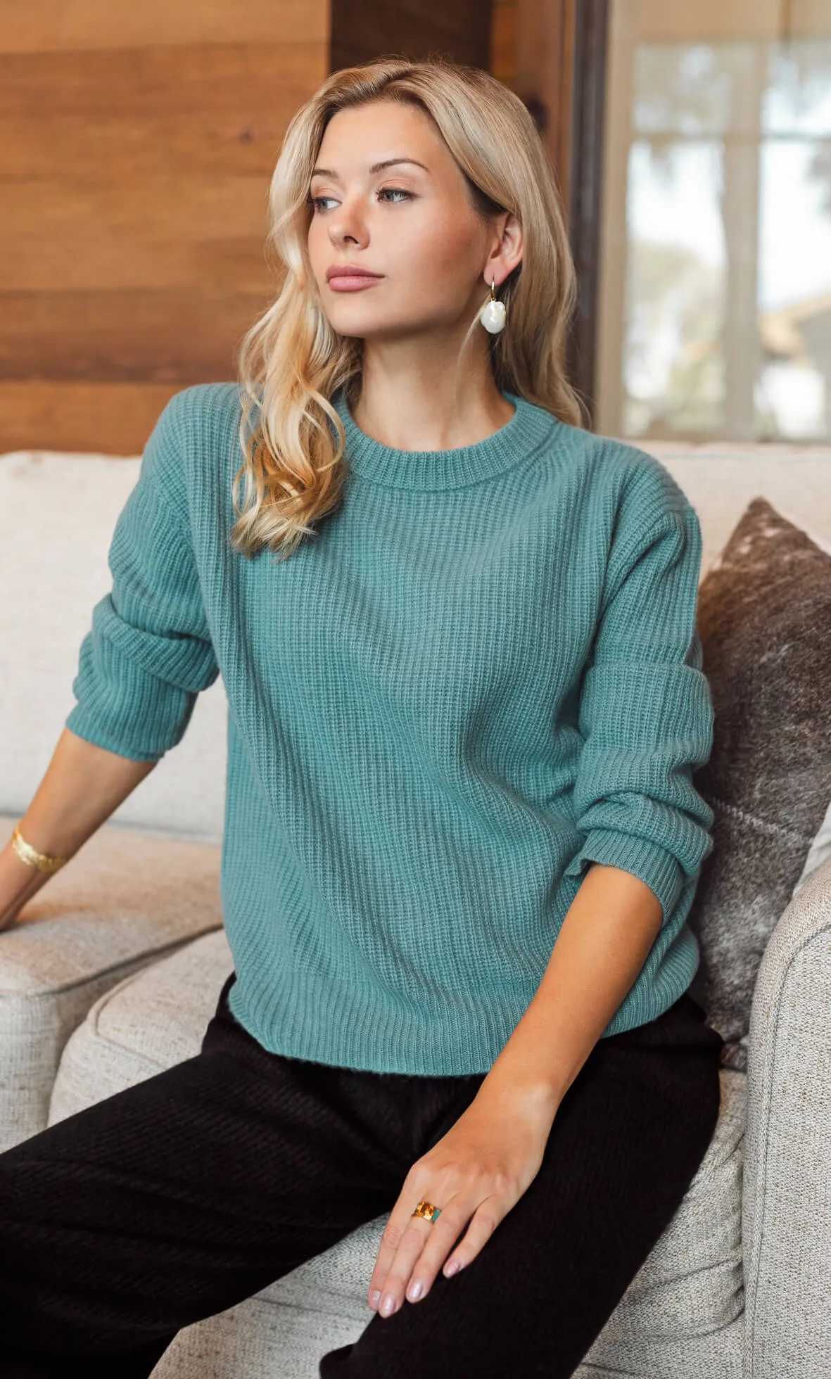 Lombardia Cashmere Fisherman Sweater sold by Ravella product image thumbnail 2
