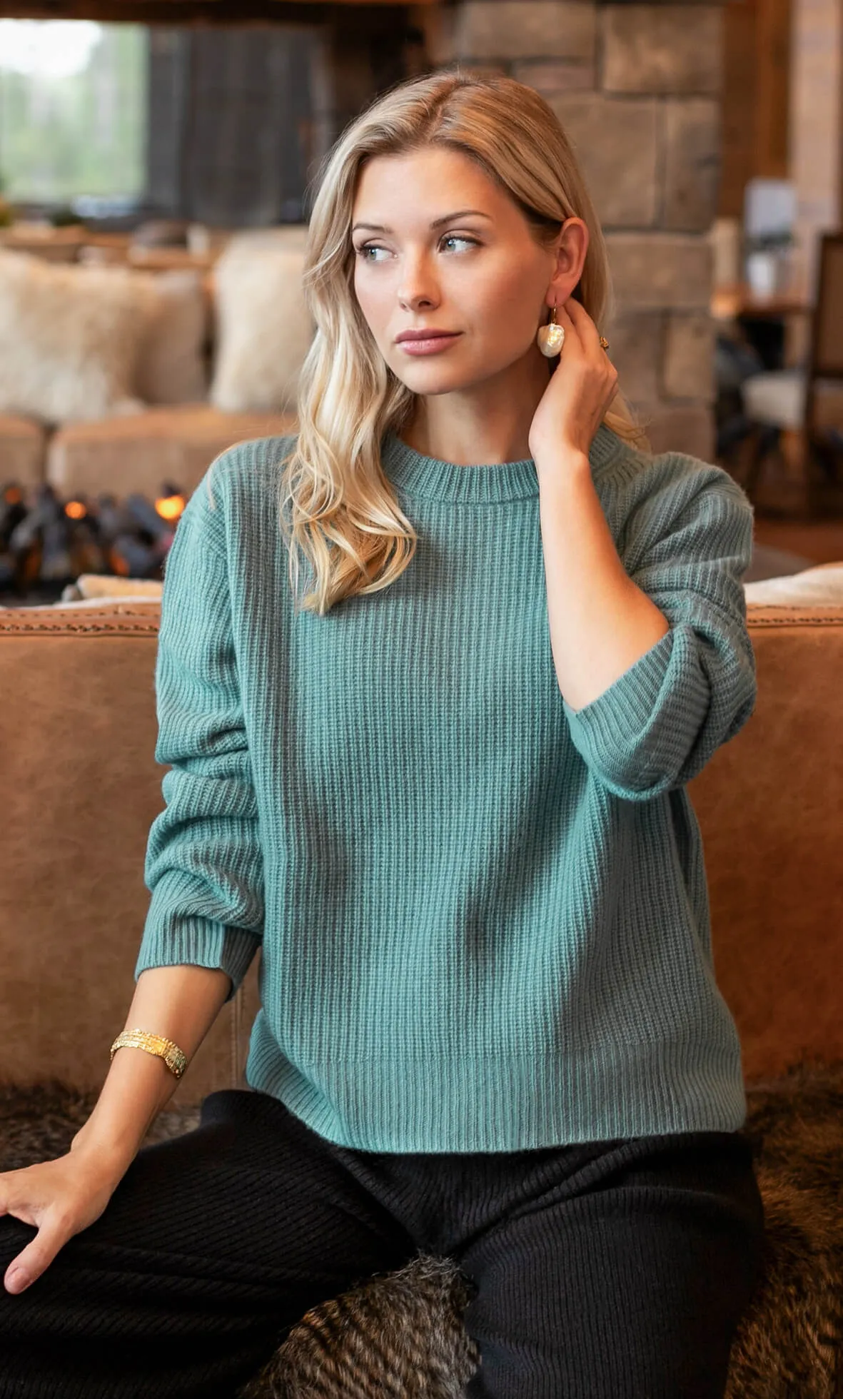 Lombardia Cashmere Fisherman Sweater sold by Ravella product image thumbnail 4