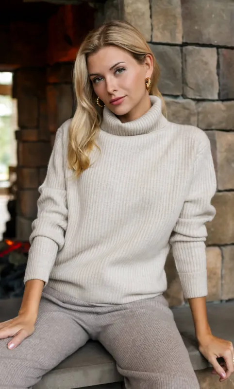 Tessa Cashmere Turtleneck Sweater sold by Ravella