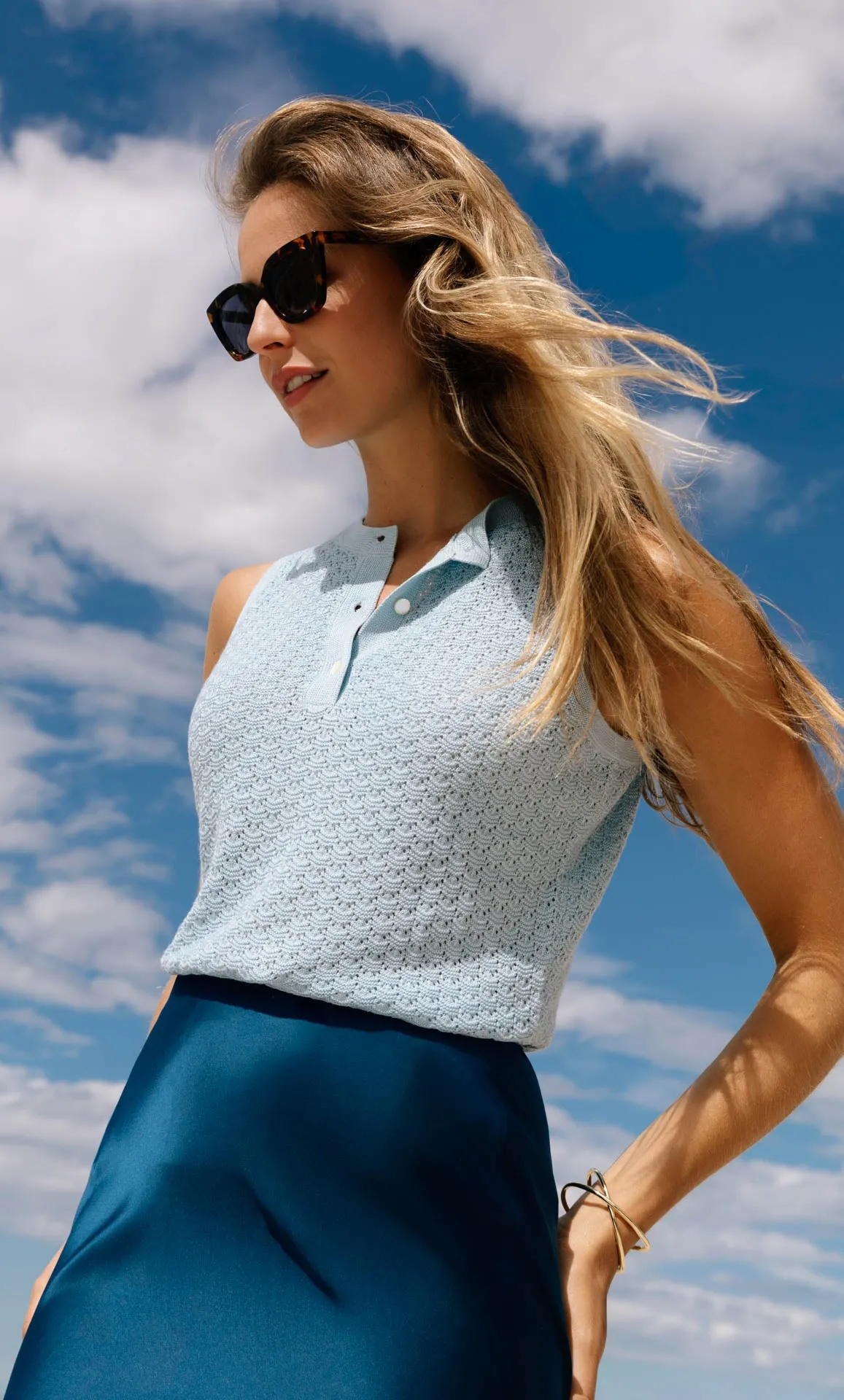 Serena Knit Tank - Silk & Cashmere sold by Ravella product image thumbnail 5