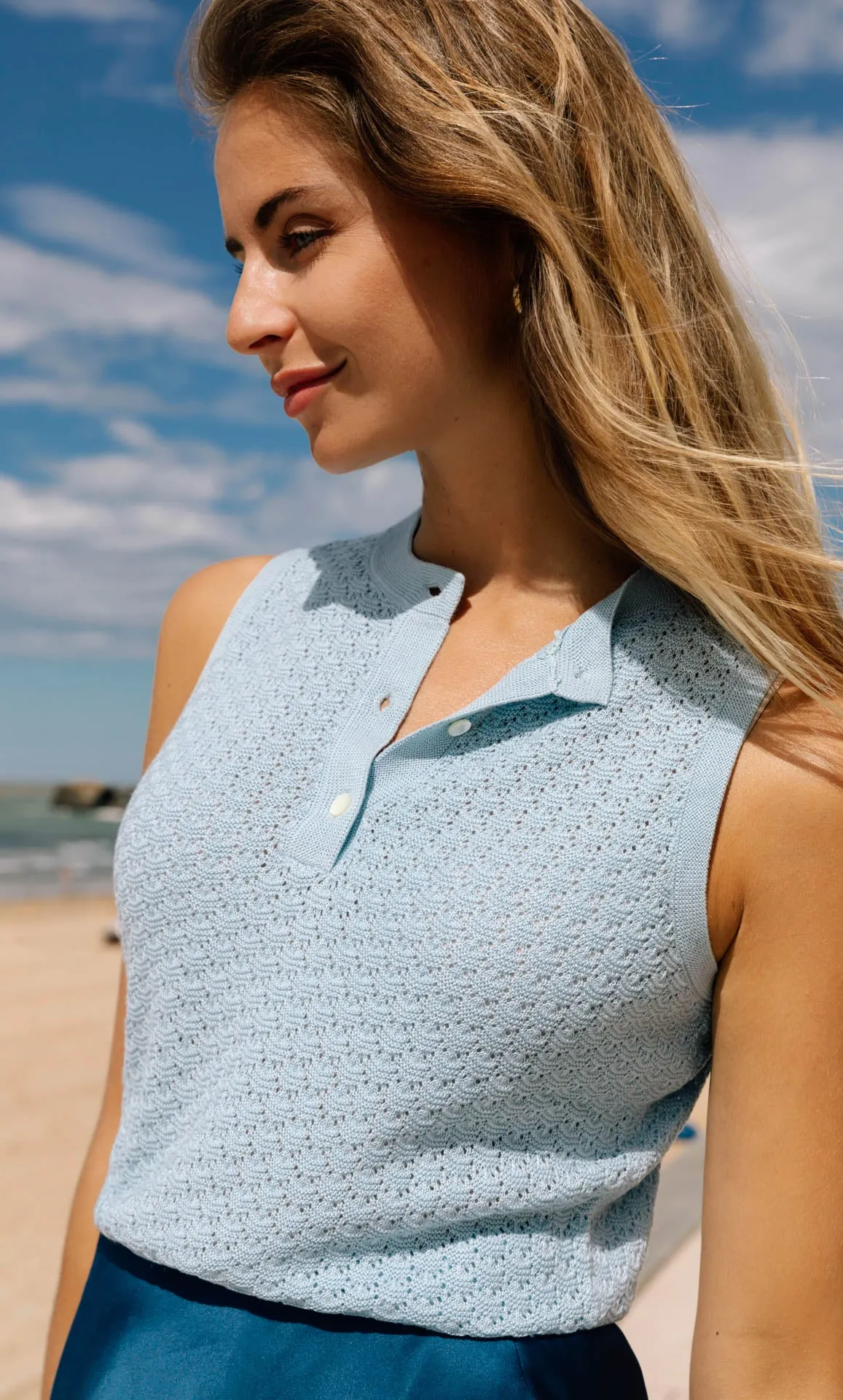 Serena Knit Tank - Silk & Cashmere sold by Ravella product image thumbnail 3