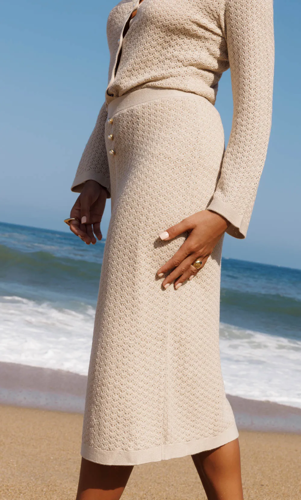 Shelly Knit Skirt - Silk & Cashmere sold by Ravella