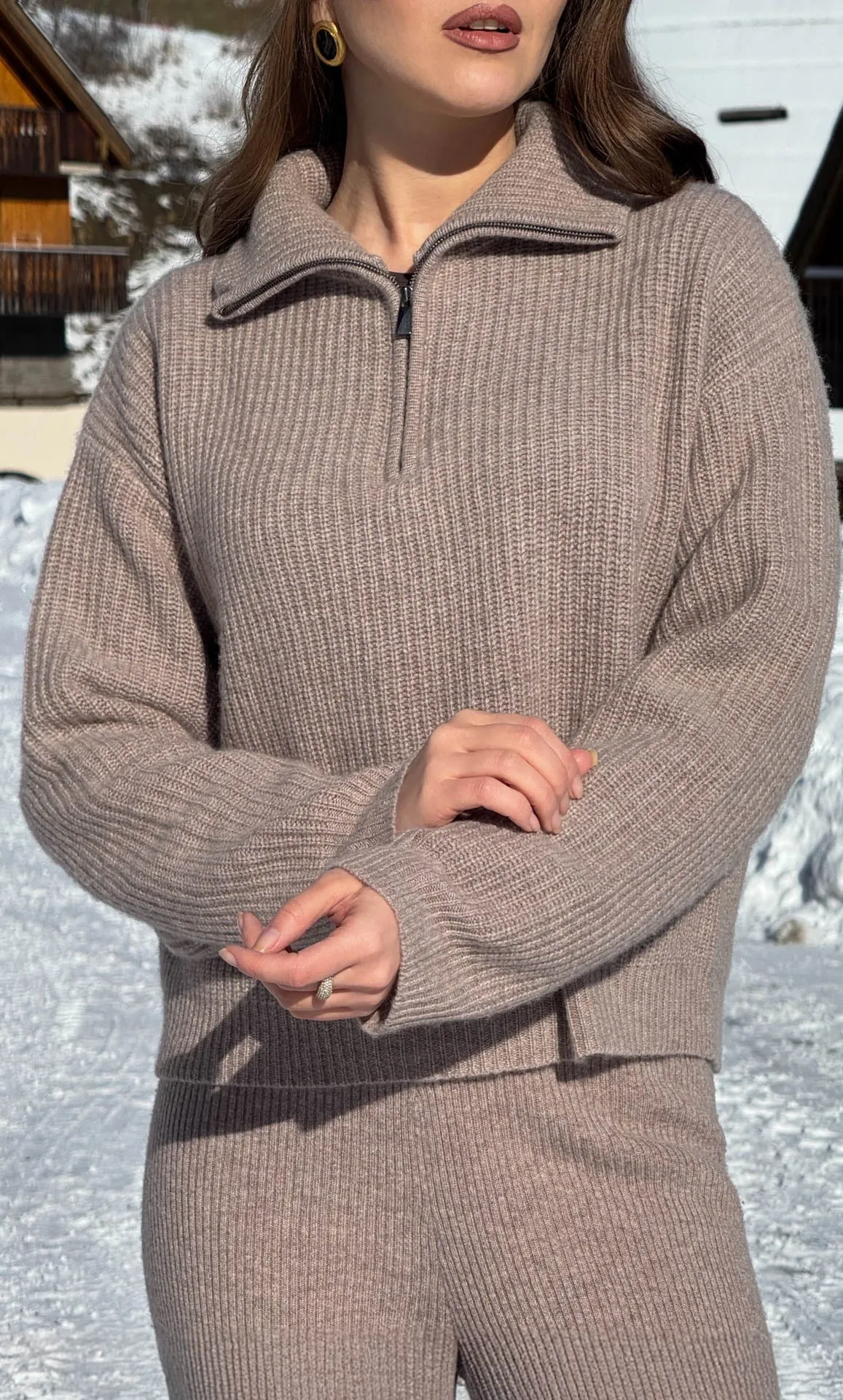 Cortina Cashmere Half-Zip Sweater sold by Ravella product image thumbnail 3