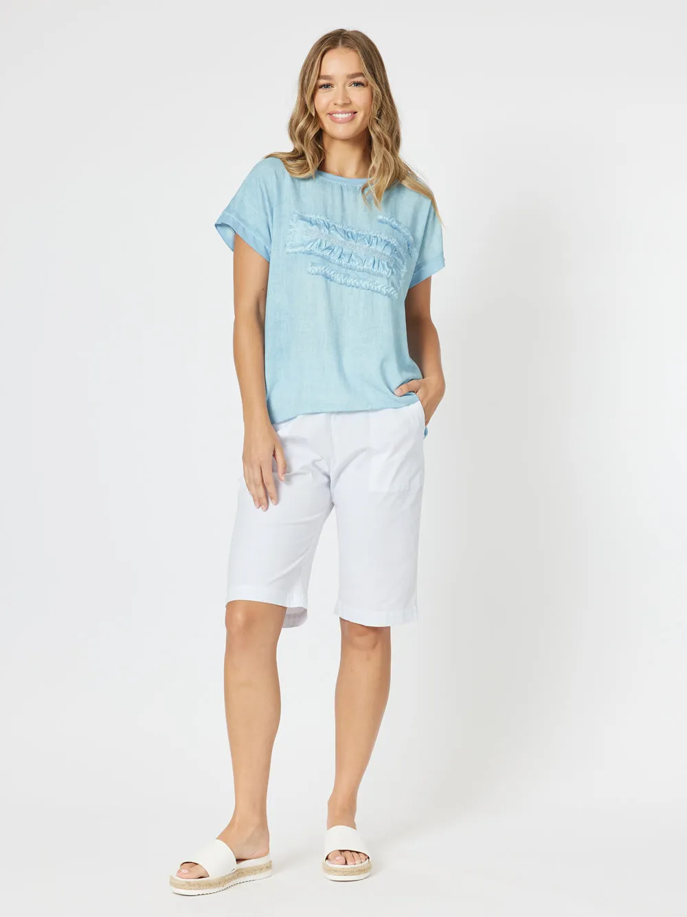 Trimmed Front Tee - Blue sold by RC & Co product image thumbnail 2