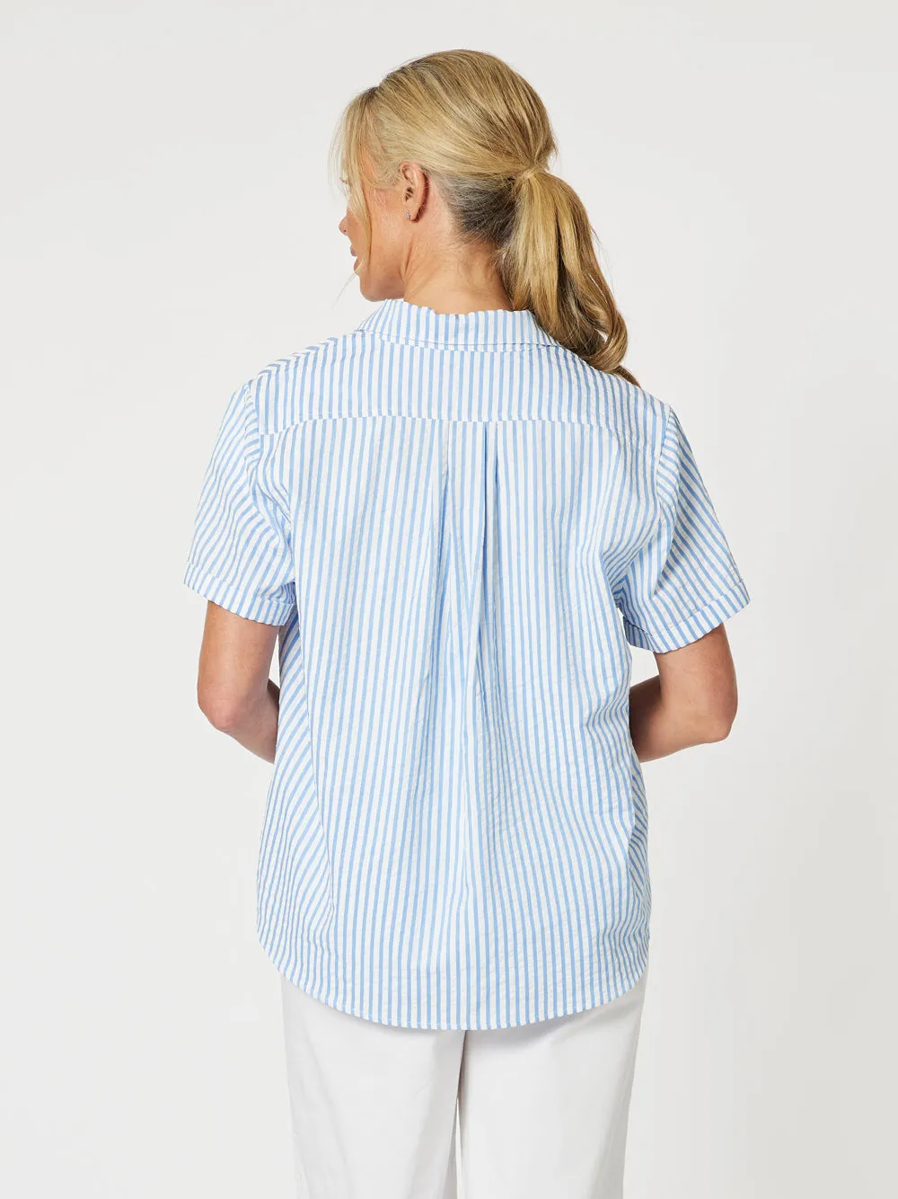 Charlie Stripe Shirt - Blue sold by RC & Co product image thumbnail 4