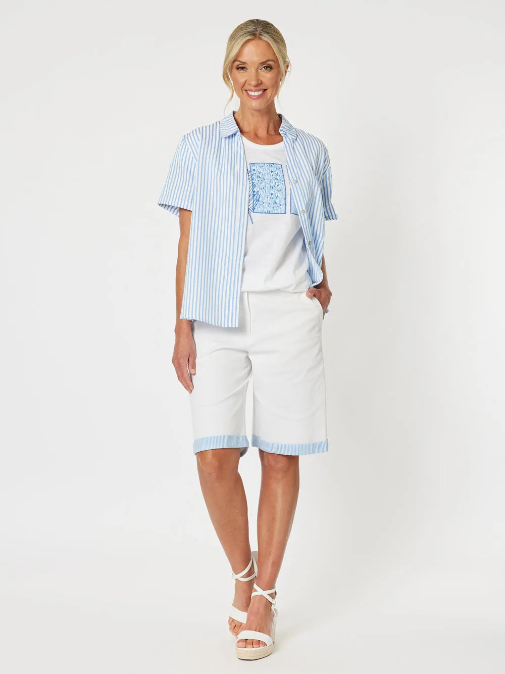 Charlie Stripe Shirt - Blue sold by RC & Co product image thumbnail 2