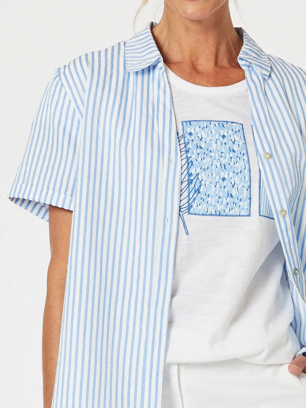 Charlie Stripe Shirt - Blue sold by RC & Co product image thumbnail 5