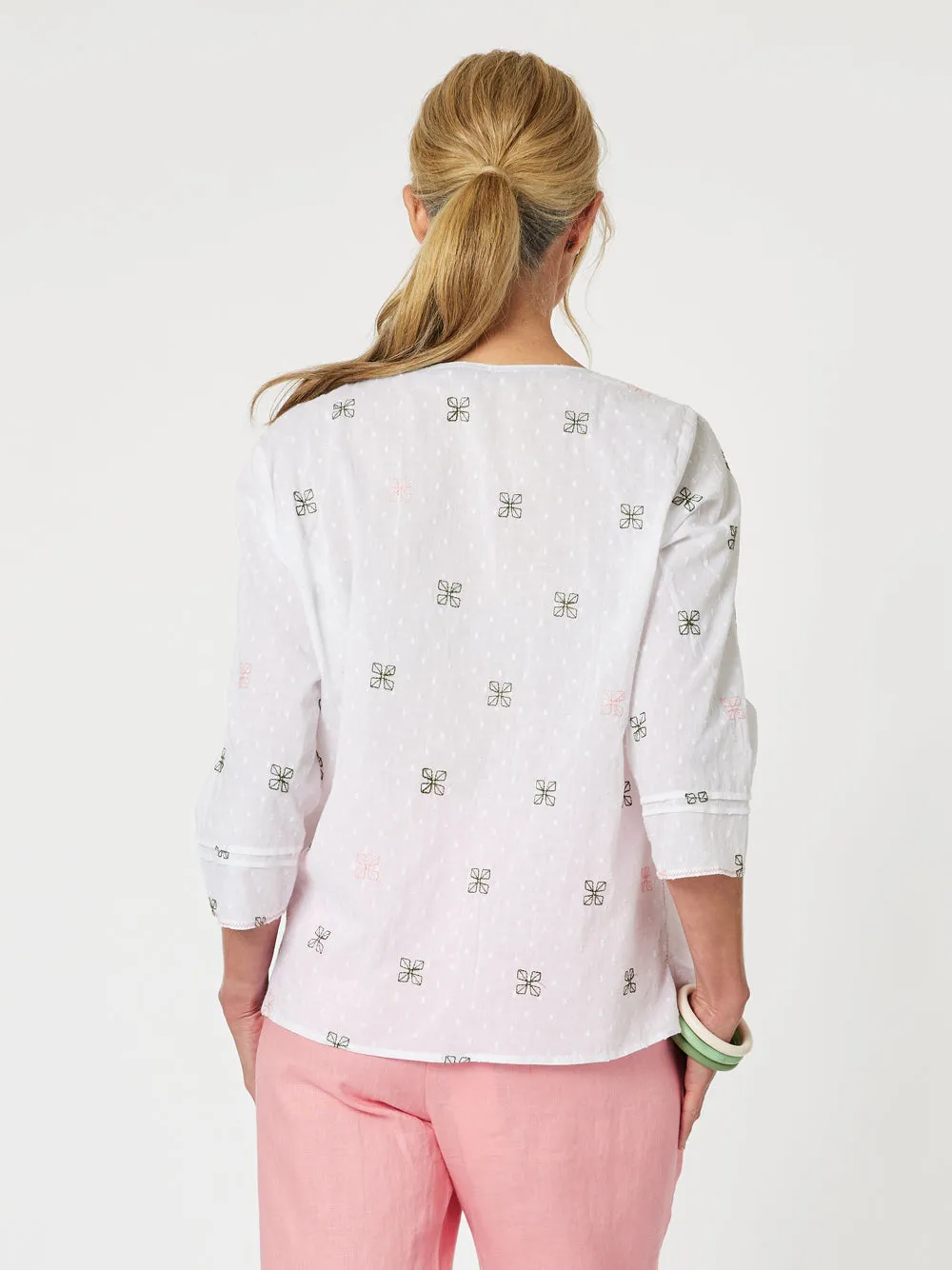 Faye Embroidered Shirt - White sold by RC & Co product image thumbnail 4