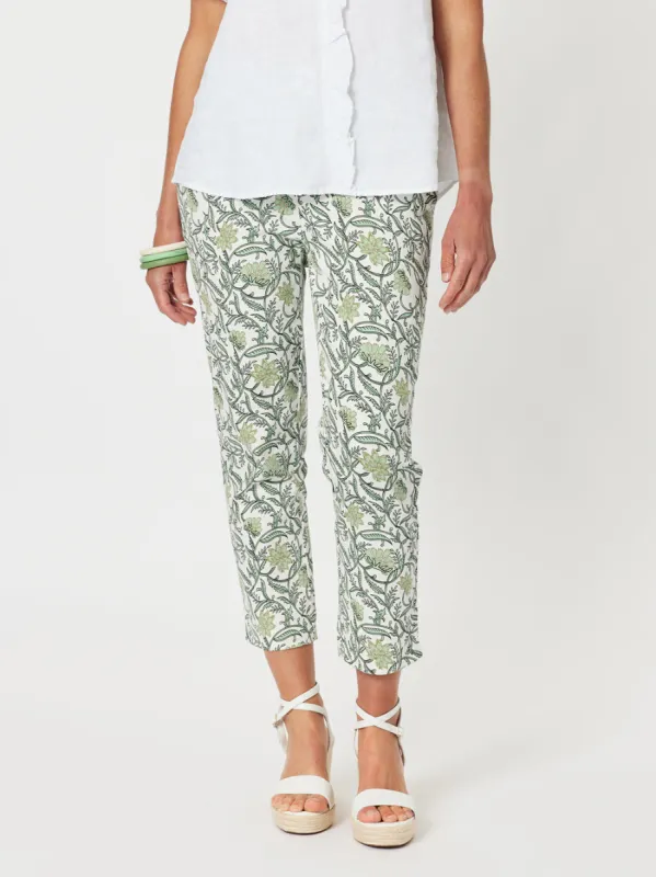 Leaf Print Pant - Khaki sold by RC & Co