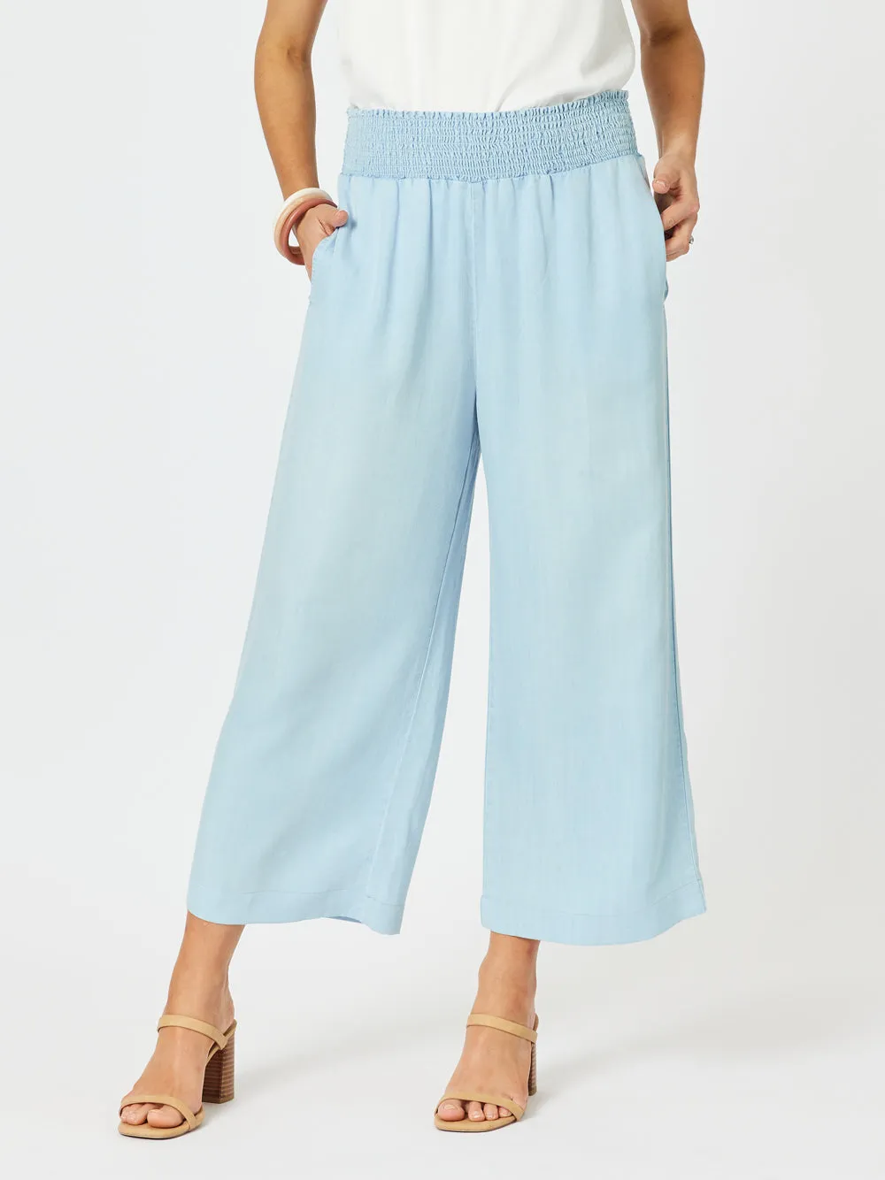 Harlow Wide Leg Pant - Blue sold by RC & Co