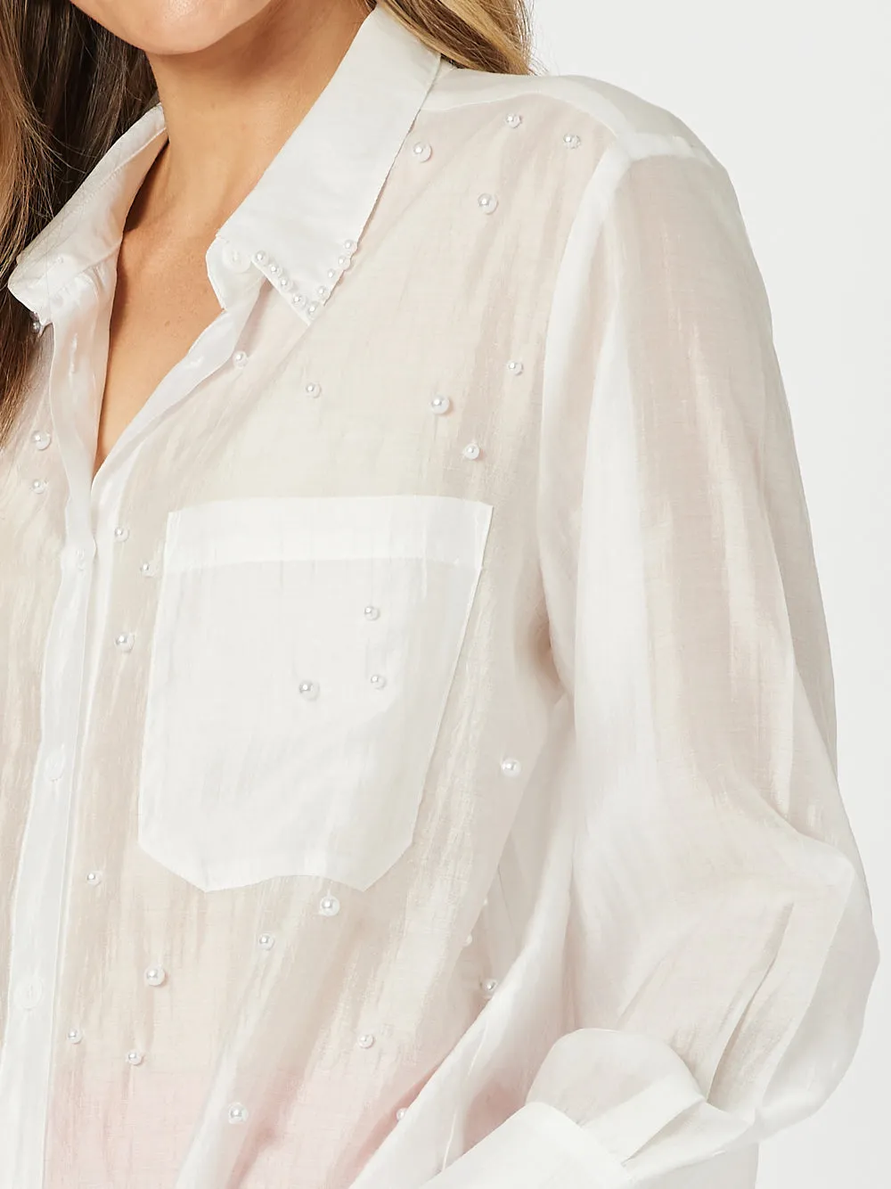 Pearl Voile Shirt - White sold by RC & Co product image thumbnail 4