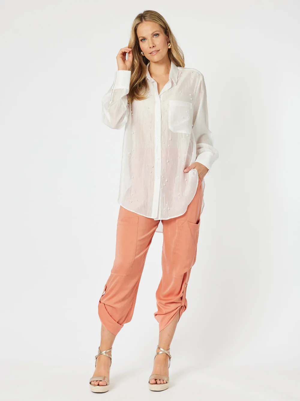 Pearl Voile Shirt - White sold by RC & Co product image thumbnail 2