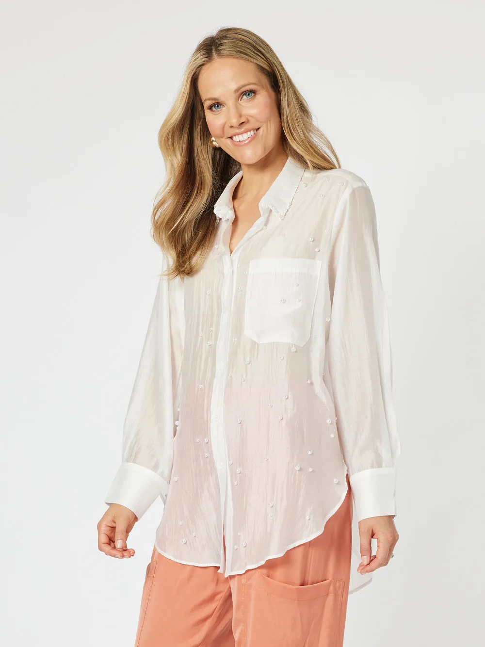Pearl Voile Shirt - White sold by RC & Co product image thumbnail 3